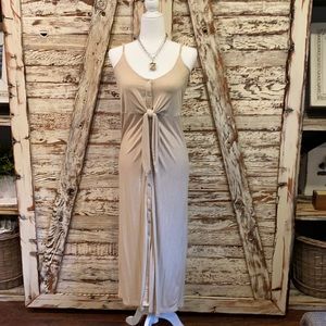 Anama Gold/Cream Stripe Sundress-Sz Lg - Pre-Owned